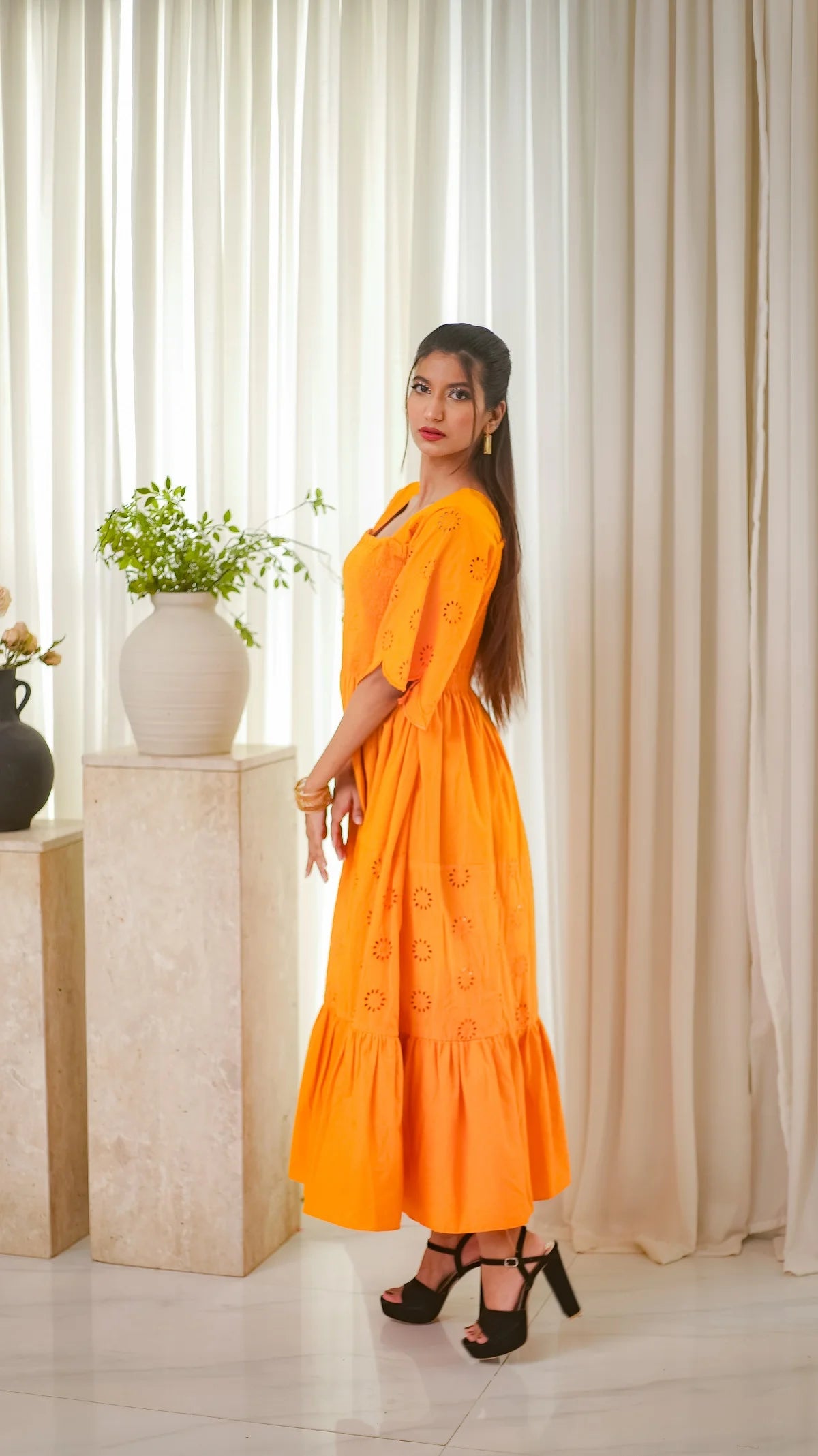 MSP 303 - Yellow Cotton Chicken Kaari 2-Piece Outfit