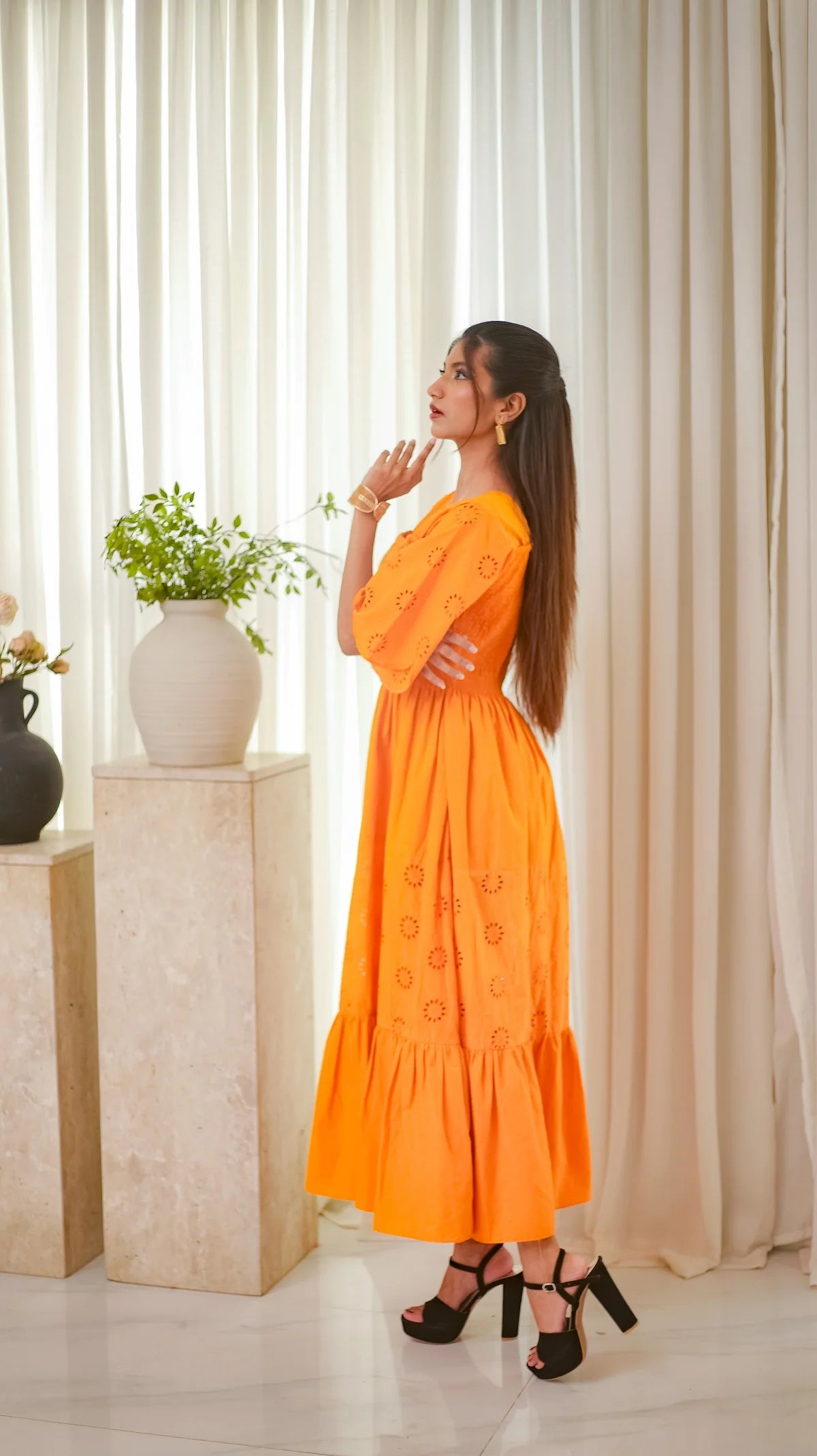 MSP 303 - Yellow Cotton Chicken Kaari 2-Piece Outfit