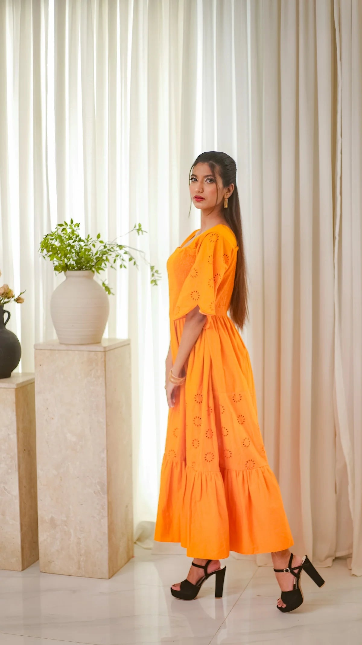 MSP 303 - Yellow Cotton Chicken Kaari 2-Piece Outfit