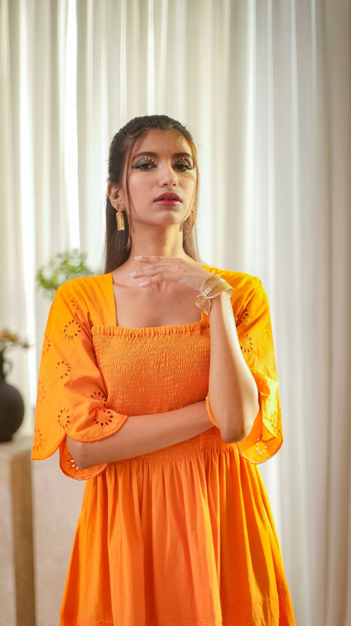 MSP 303 - Yellow Cotton Chicken Kaari 2-Piece Outfit