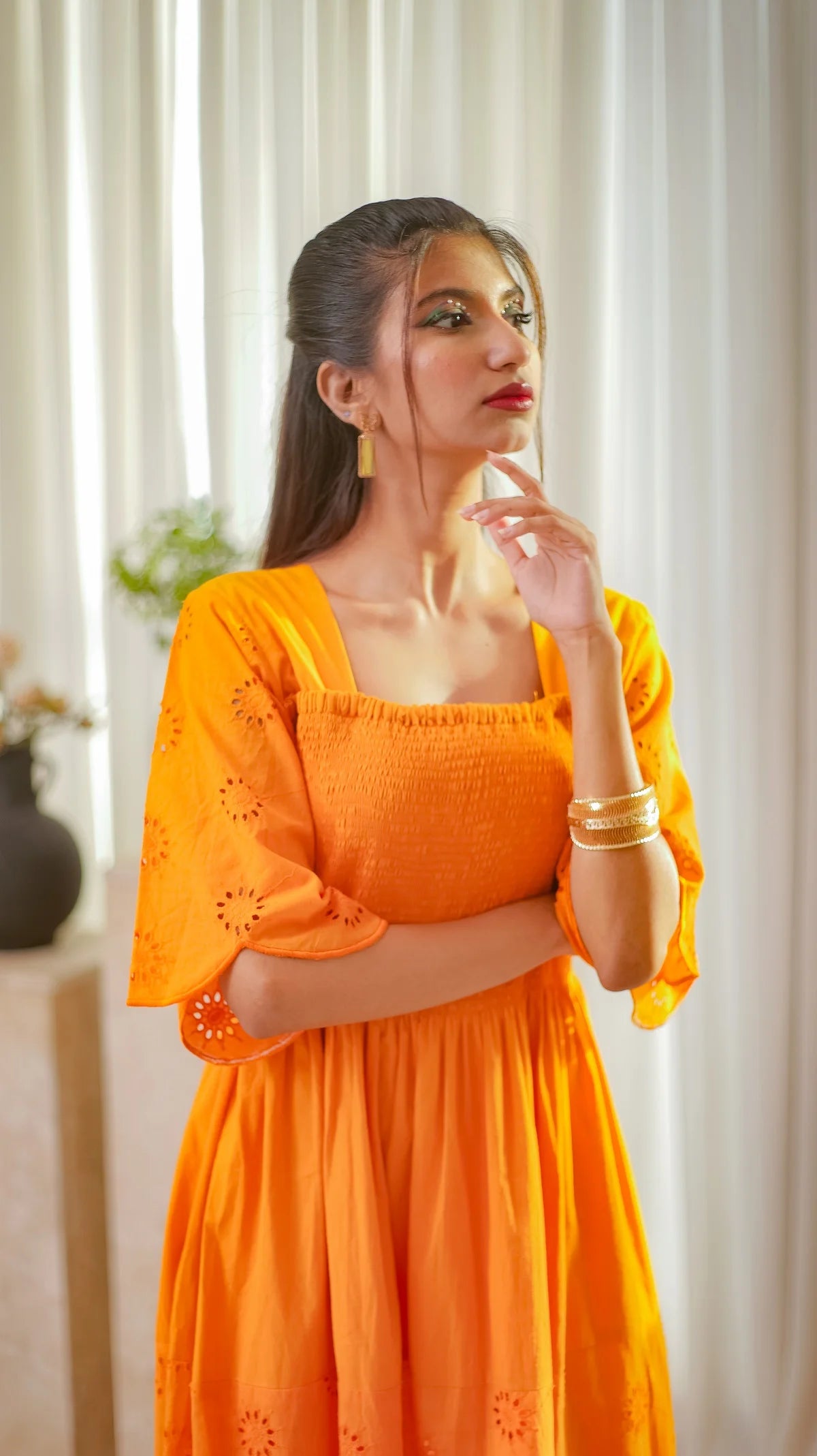 MSP 303 - Yellow Cotton Chicken Kaari 2-Piece Outfit