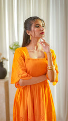 MSP 303 - Yellow Cotton Chicken Kaari 2-Piece Outfit