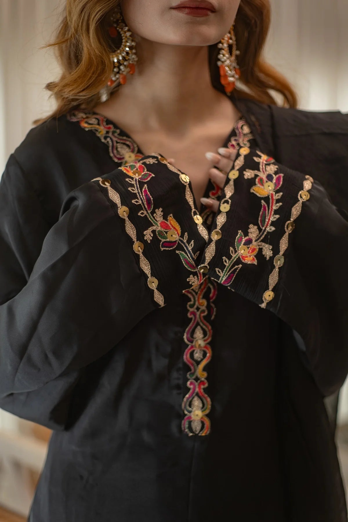 MSP 304 - Black Shot Silk 2-Piece Outfit