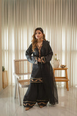 MSP 304 - Black Shot Silk 2-Piece Outfit