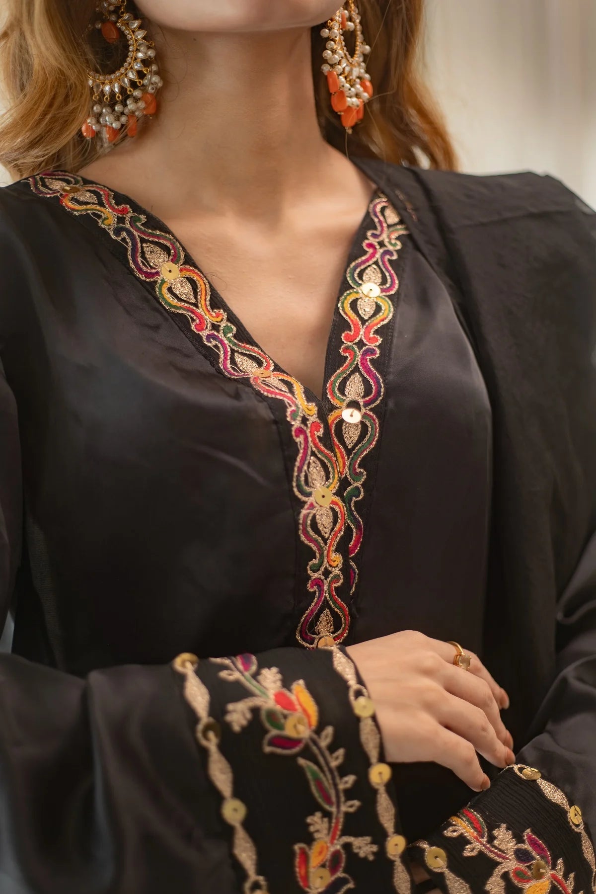 MSP 304 - Black Shot Silk 2-Piece Outfit