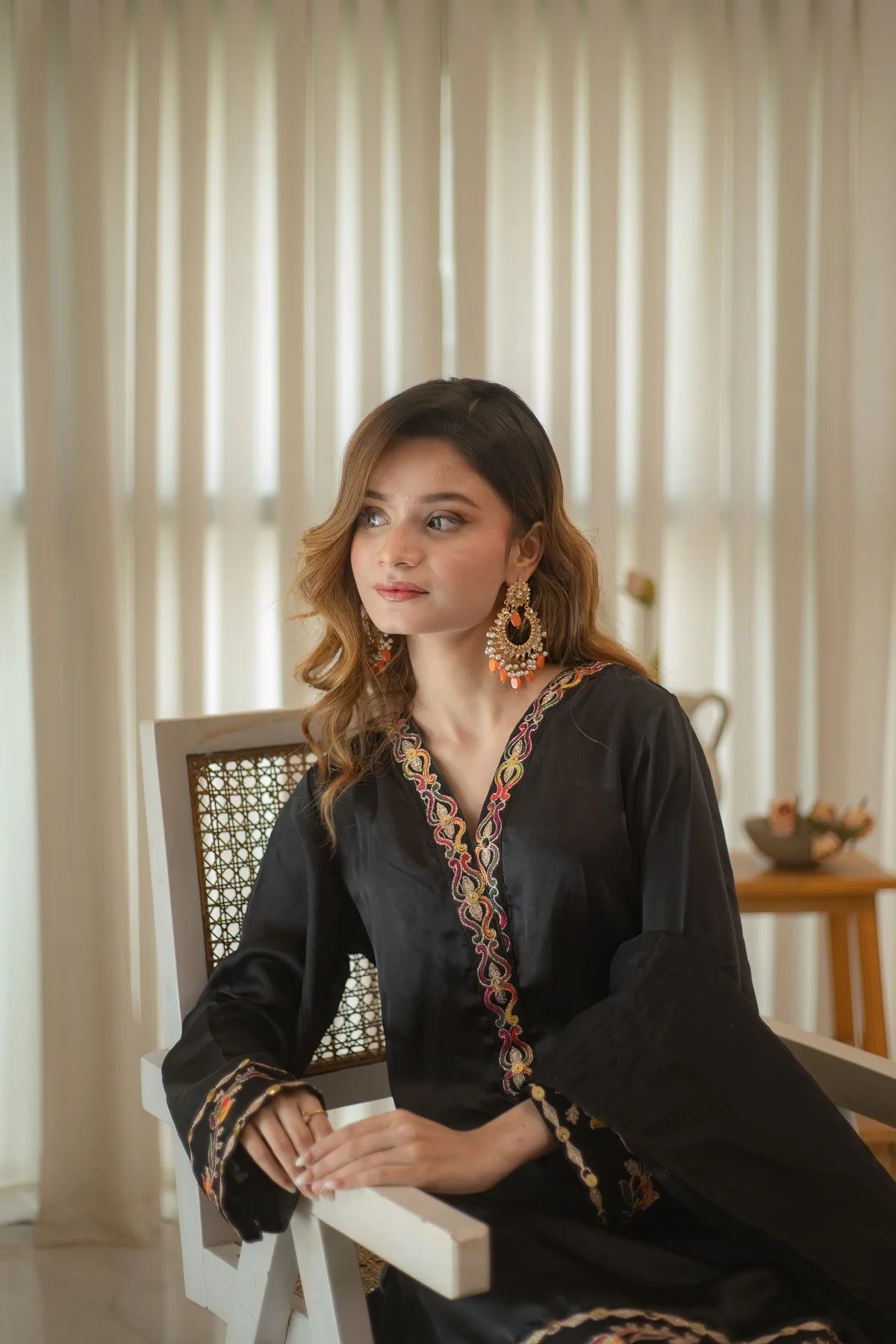 MSP 304 - Black Shot Silk 2-Piece Outfit