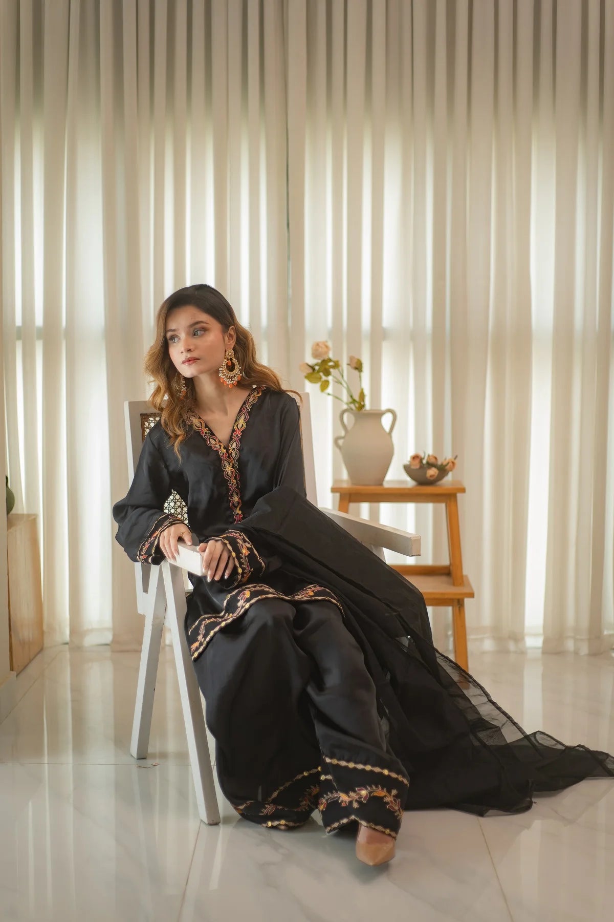 MSP 304 - Black Shot Silk 2-Piece Outfit