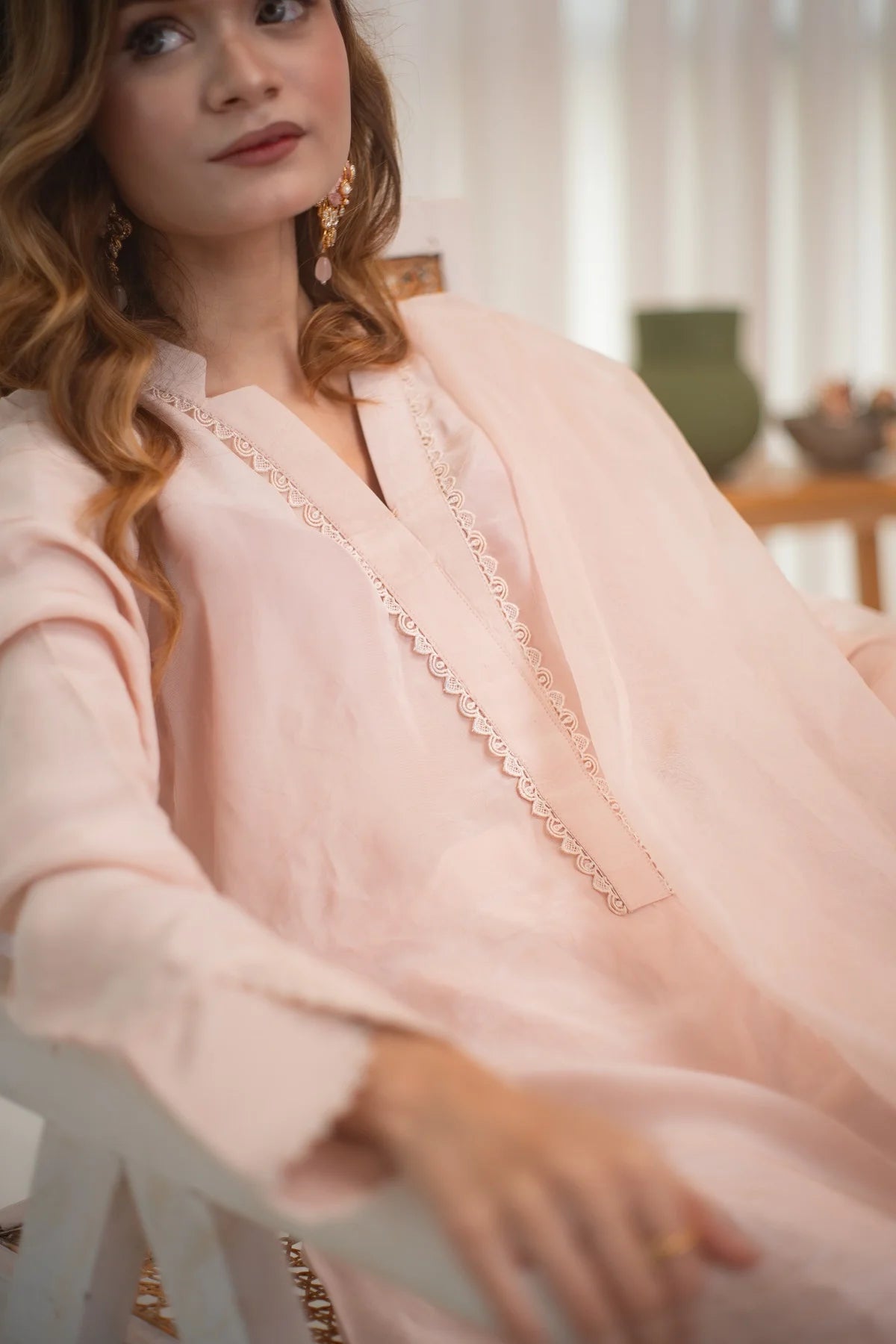 MSP 305 - Off-White Farshi Silk 2-Piece Outfit