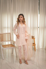 MSP 305 - Off-White Farshi Silk 2-Piece Outfit