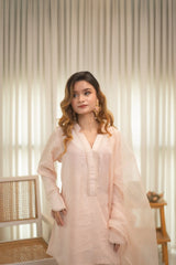 MSP 305 - Off-White Farshi Silk 2-Piece Outfit