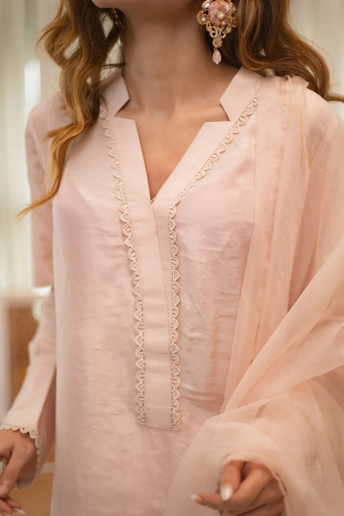 MSP 305 - Off-White Farshi Silk 2-Piece Outfit