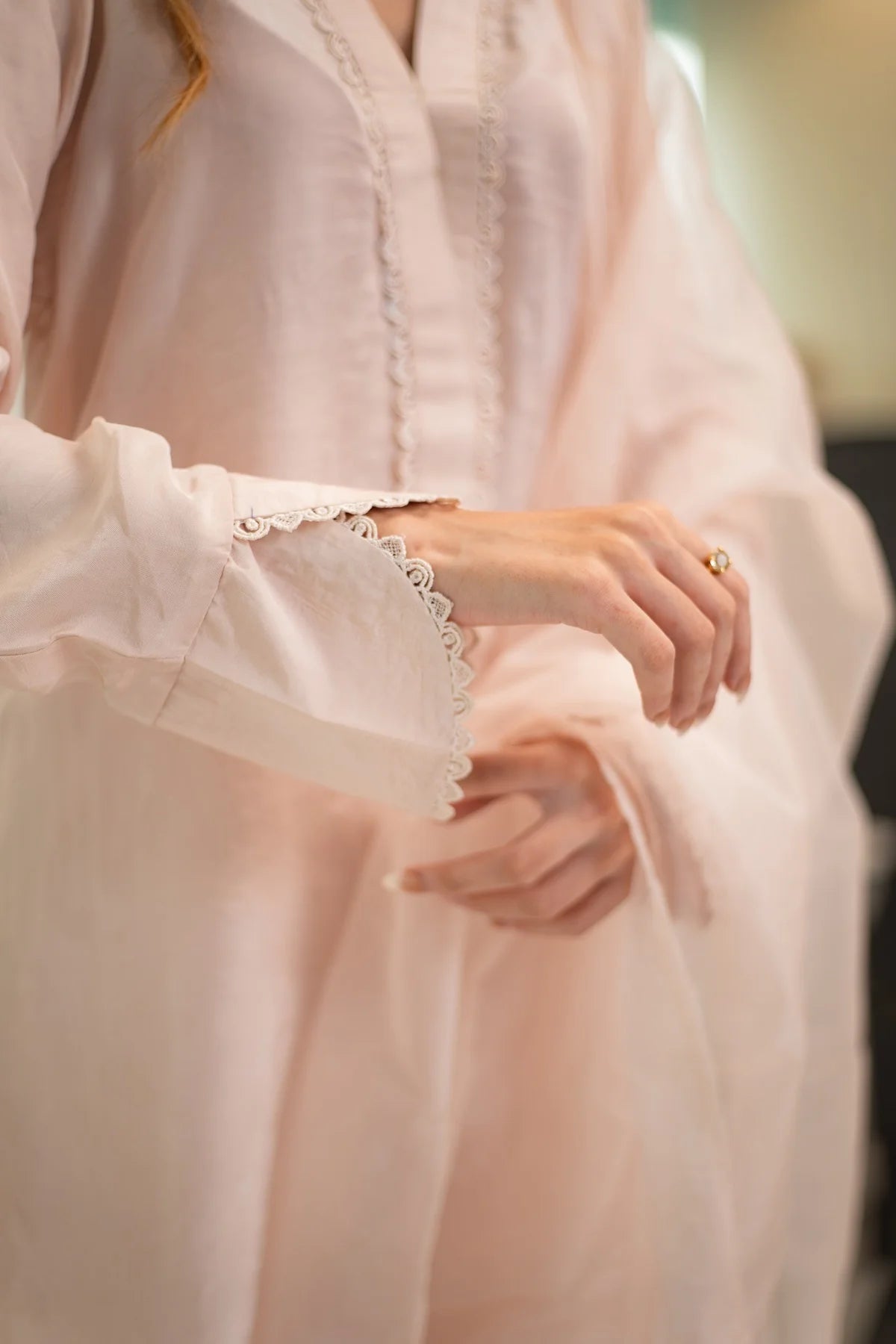 MSP 305 - Off-White Farshi Silk 2-Piece Outfit