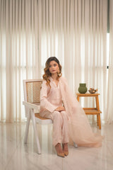 MSP 305 - Off-White Farshi Silk 2-Piece Outfit