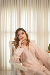 MSP 305 - Off-White Farshi Silk 2-Piece Outfit