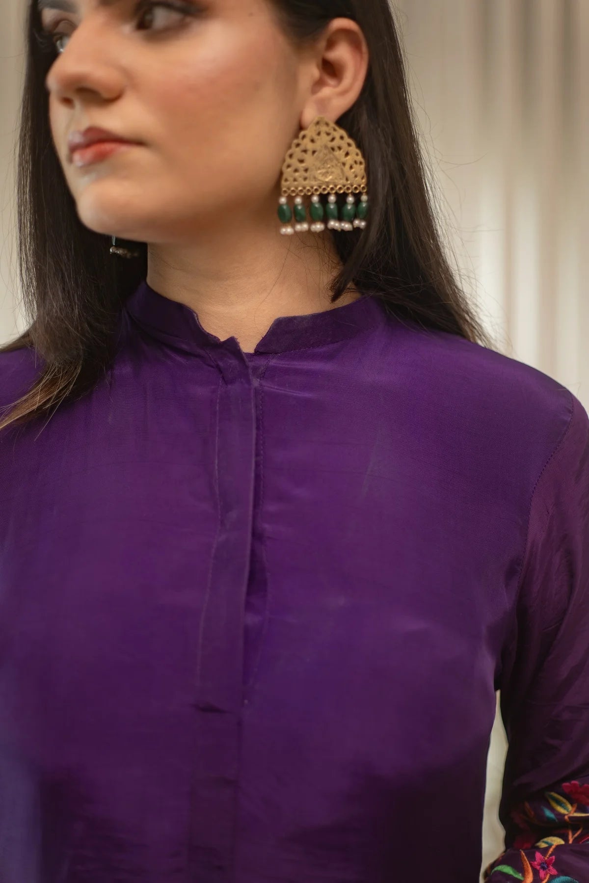 MSP 306 - Blue Green Farshi Silk Set