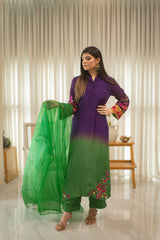 MSP 306 - Blue Green Farshi Silk Set