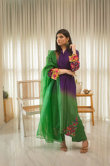 MSP 306 - Blue Green Farshi Silk Set